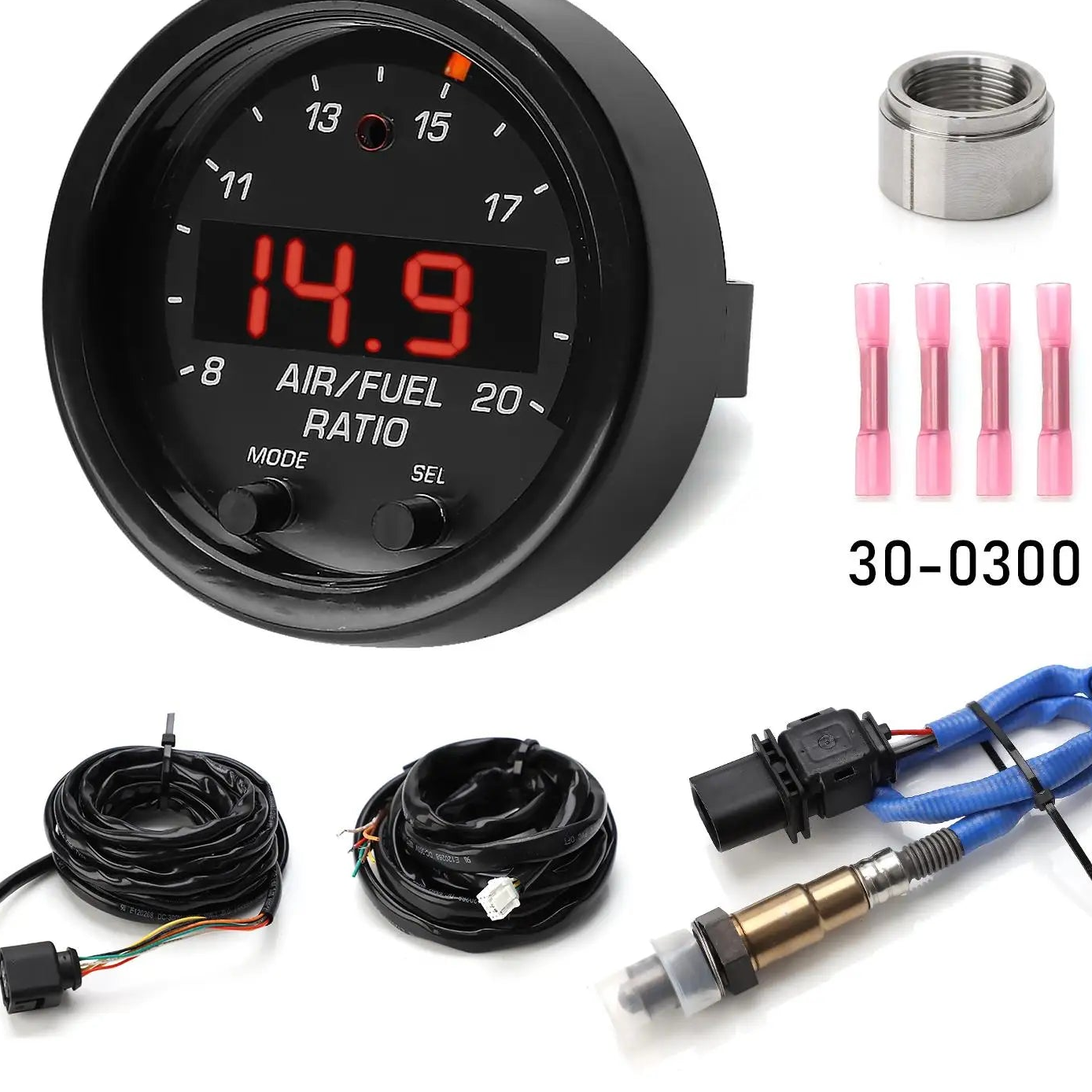 Wideband Air/Fuel Ratio Gauge Kit — LSU 4.9 O2 Sensor