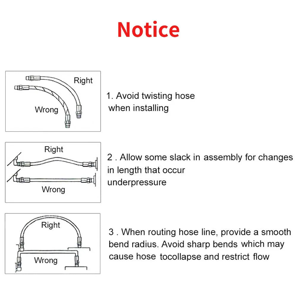 1M 3M 5M 10FT Fuel Oil Line AN4-AN12 Racing Hose Stainless Steel Braided Line PTFE Oil Cooler Hose Pipe Car Accessories Black