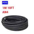 1M 3M 5M 10FT Fuel Oil Line AN4-AN12 Racing Hose Stainless Steel Braided Line PTFE Oil Cooler Hose Pipe Car Accessories Black
