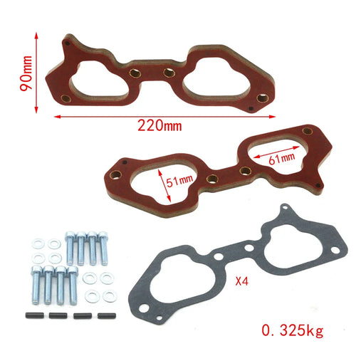 8mm Phenolic Intake Spacer Pair — WRX 02–14, STi 04–15